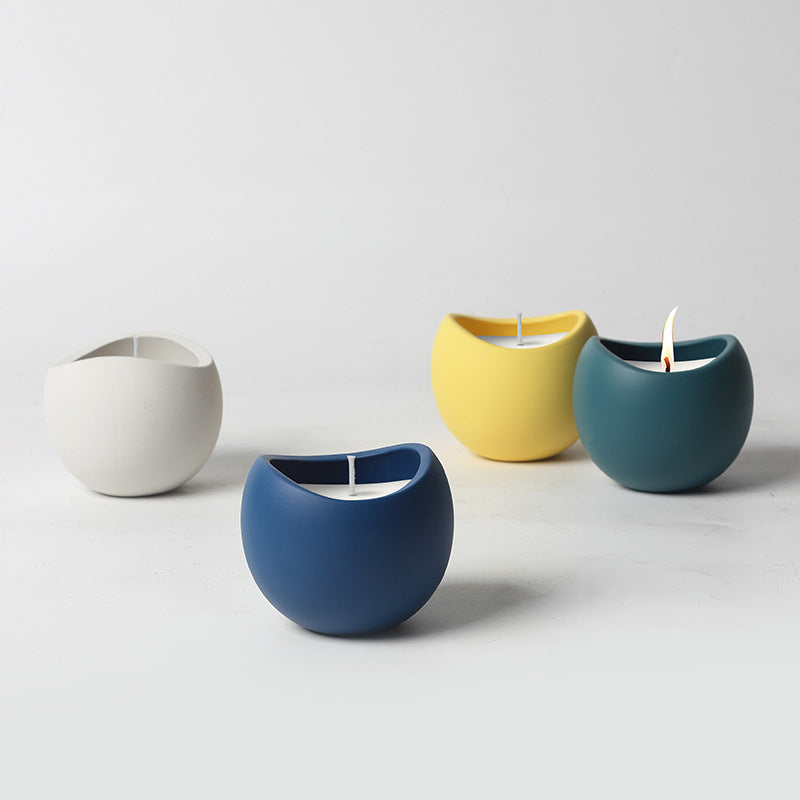 Ceramic Candle Cup Home Aromatherapy Vessel