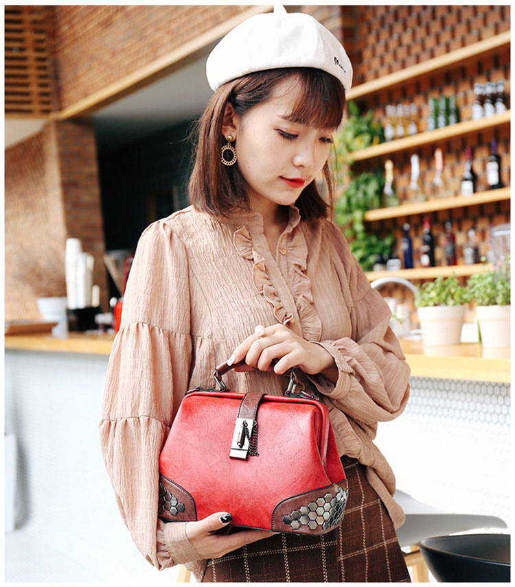 Women's Fashion PU Shoulder Handbag