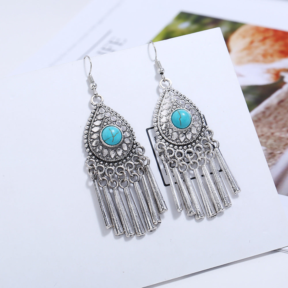 Women's Retro Bohemian Water-Drop Earrings
