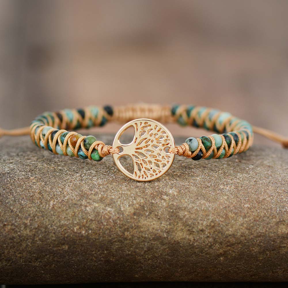 Tree of Life Charm Braided Friendship Bracelet