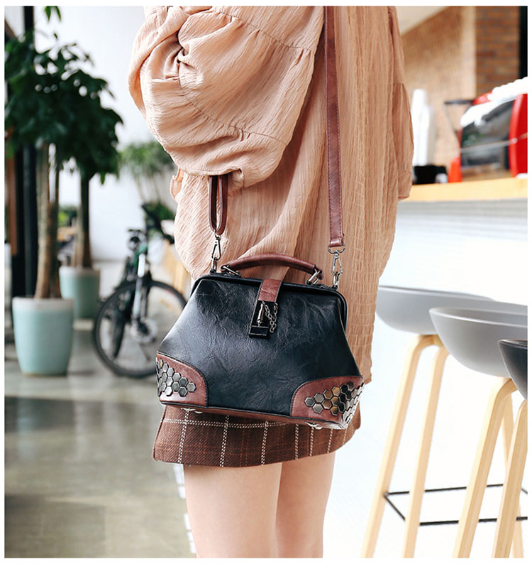 Women's Fashion PU Shoulder Handbag