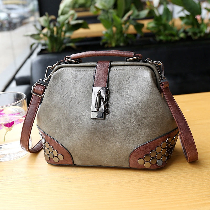 Women's Fashion PU Shoulder Handbag