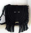 Women's Suede Fringe Crossbody Bag