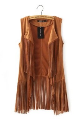 Ethnic Sleeveless Tassels Fringed Cardigan Vest