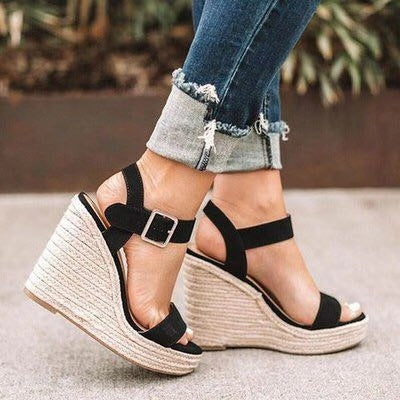 Women's High Wedge Heel Fish-Mouth Sandals