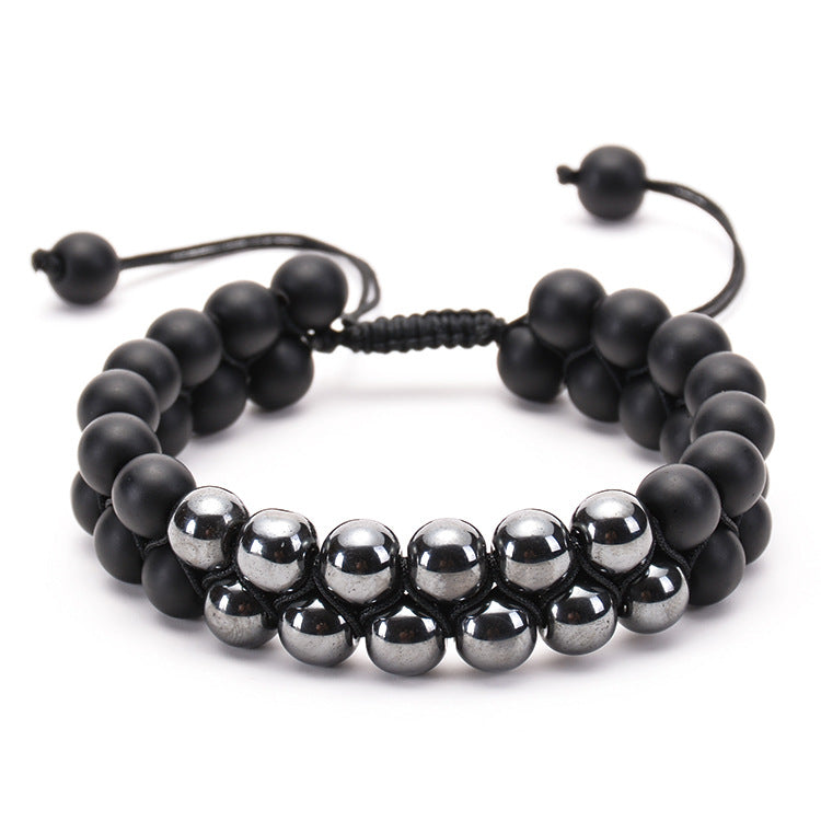SevenChakra Natural Stone Handmade Braided Double Layer Lava Bracelets