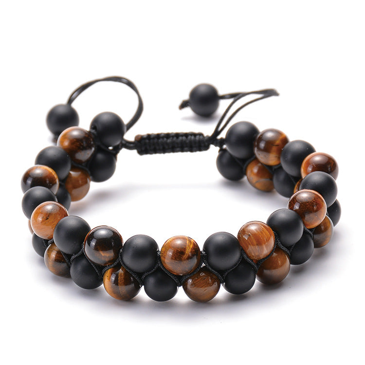 SevenChakra Natural Stone Handmade Braided Double Layer Lava Bracelets
