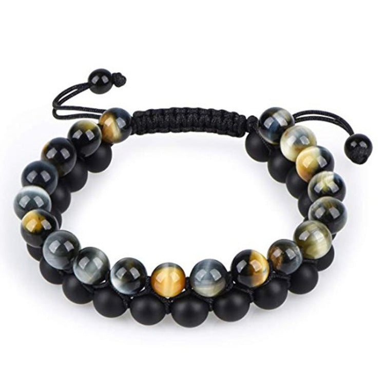 SevenChakra Natural Stone Handmade Braided Double Layer Lava Bracelets