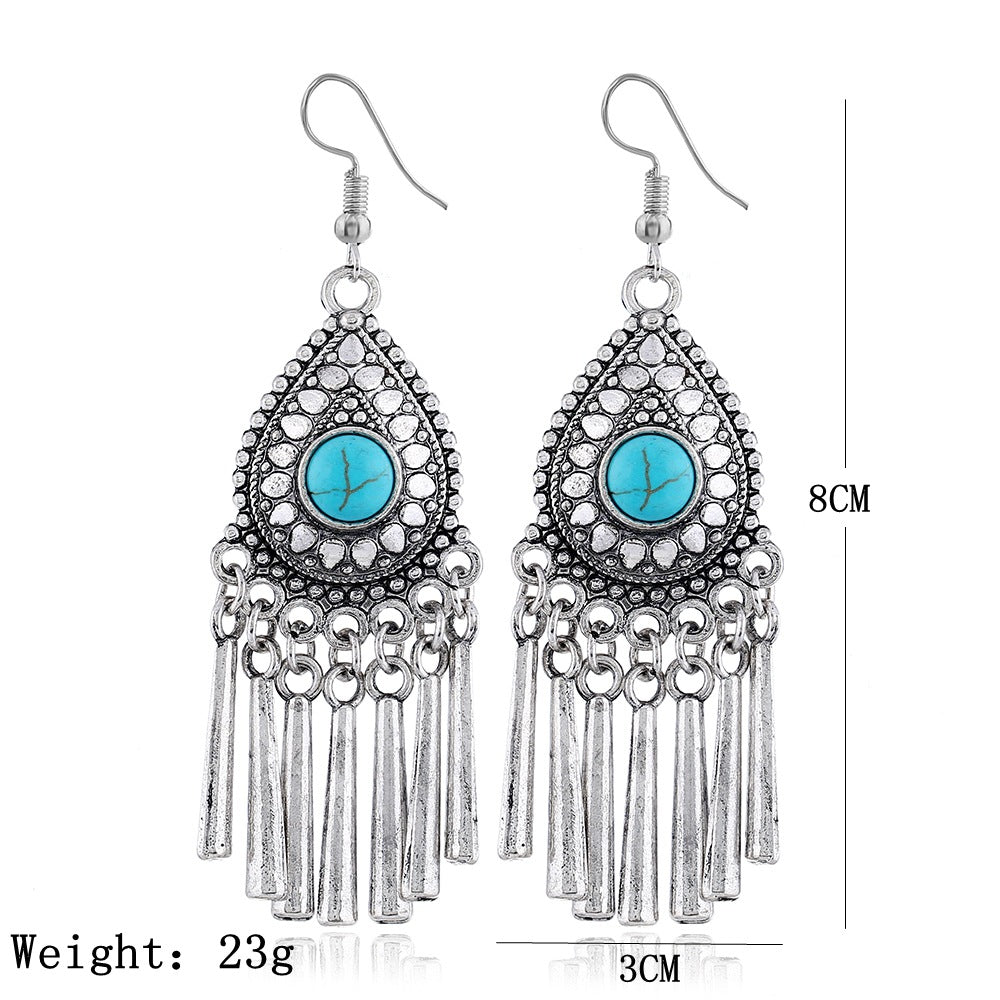 Women's Retro Bohemian Water-Drop Earrings