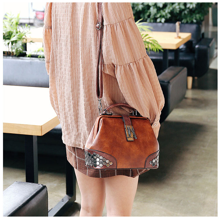Women's Fashion PU Shoulder Handbag