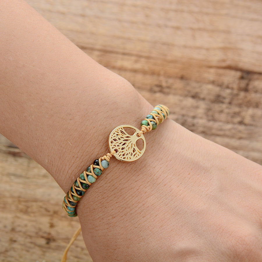 Tree of Life Charm Braided Friendship Bracelet
