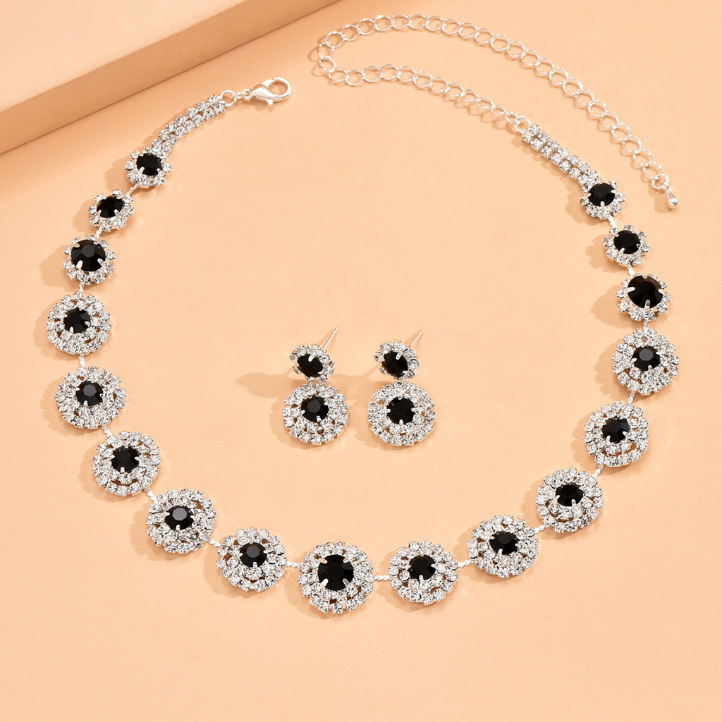 Women's Luxury Rhinestone Necklace & Earring Set
