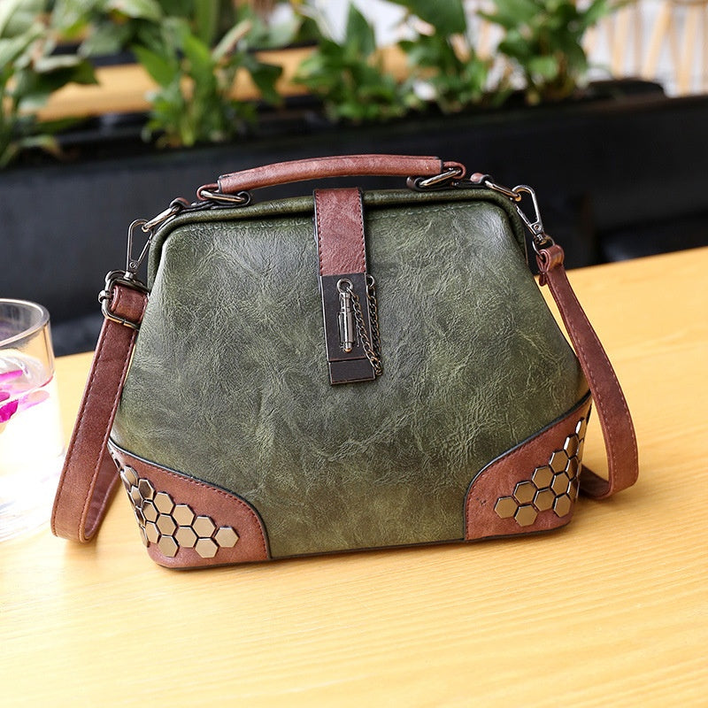 Women's Fashion PU Shoulder Handbag