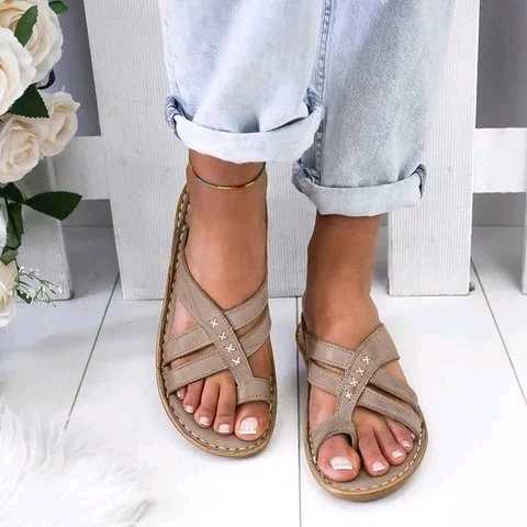Women's Flat Wedge Toe Sandals