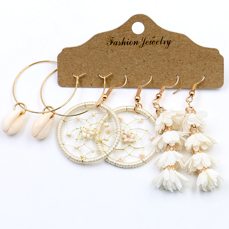 Women's Bohemian Tassel Earrings – 3-Piece Set