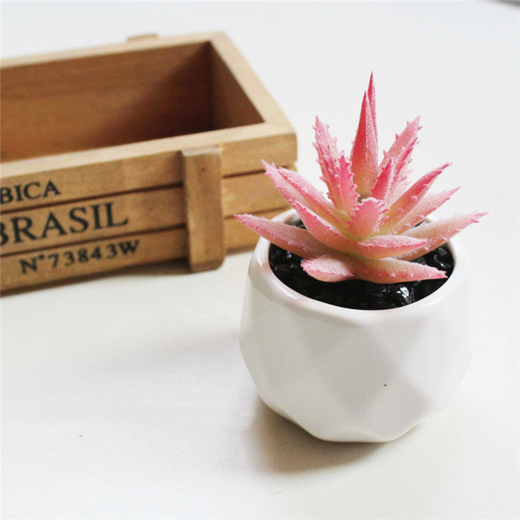 Artificial Succulent Bonsai Creative Ornaments for Home Table Garden Decoration Artificial Plants with Pot