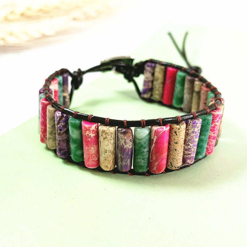 Women's Bohemian Imperial Stone Woven Bracelet