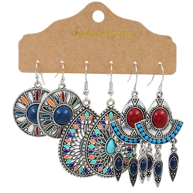 Women's Bohemian Vintage Leaf Tassel Earrings