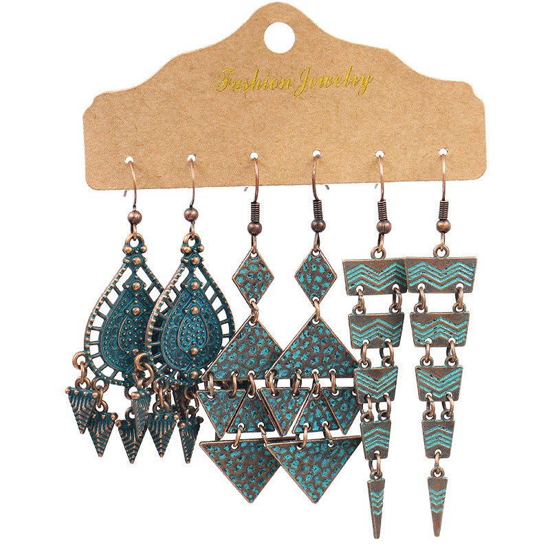 Women's Bohemian Tassel Earrings – 3-Piece Set