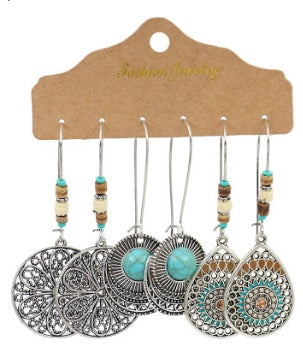 Women's Bohemian Vintage Leaf Tassel Earrings
