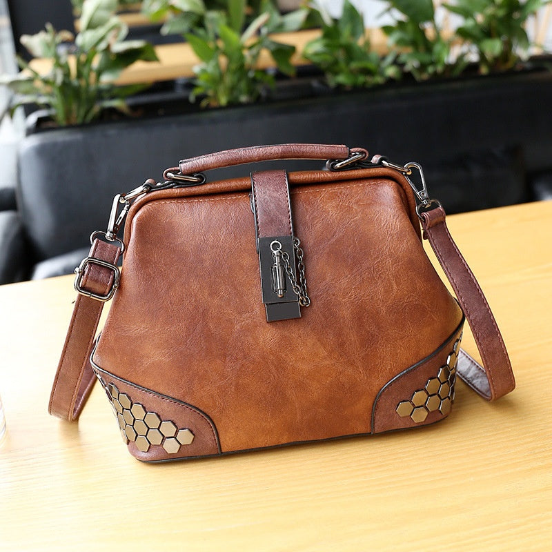 Women's Fashion PU Shoulder Handbag