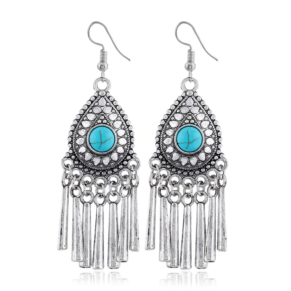 Women's Retro Bohemian Water-Drop Earrings