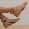 Women's Flat Buckle Roman Sandals