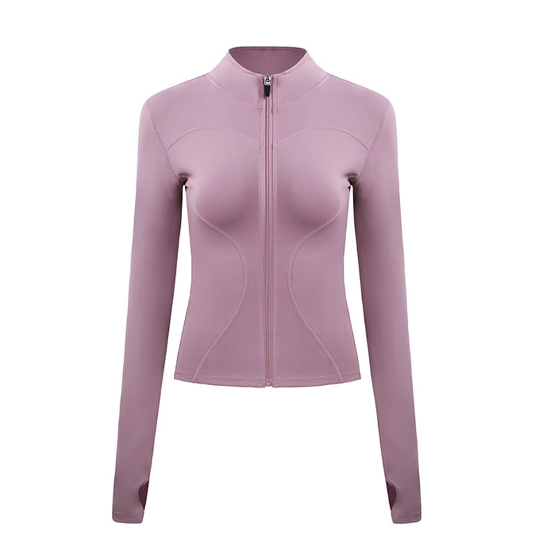 Women's Gradient Zip-Up Tight Long-Sleeve Yoga Jacket