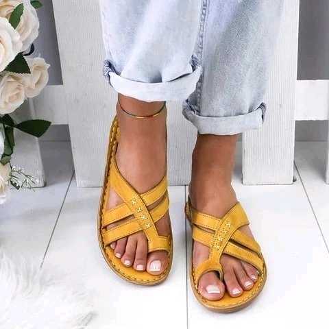 Women's Flat Wedge Toe Sandals