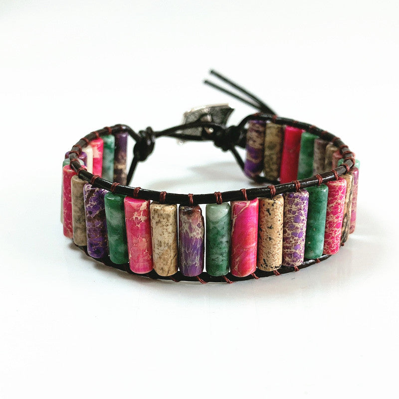 Women's Bohemian Imperial Stone Woven Bracelet