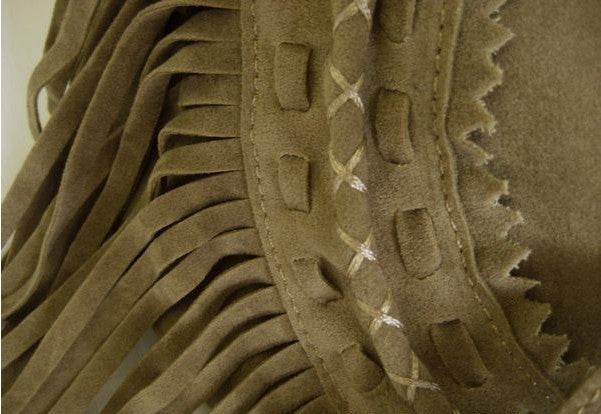 Women's Suede Fringe Crossbody Bag