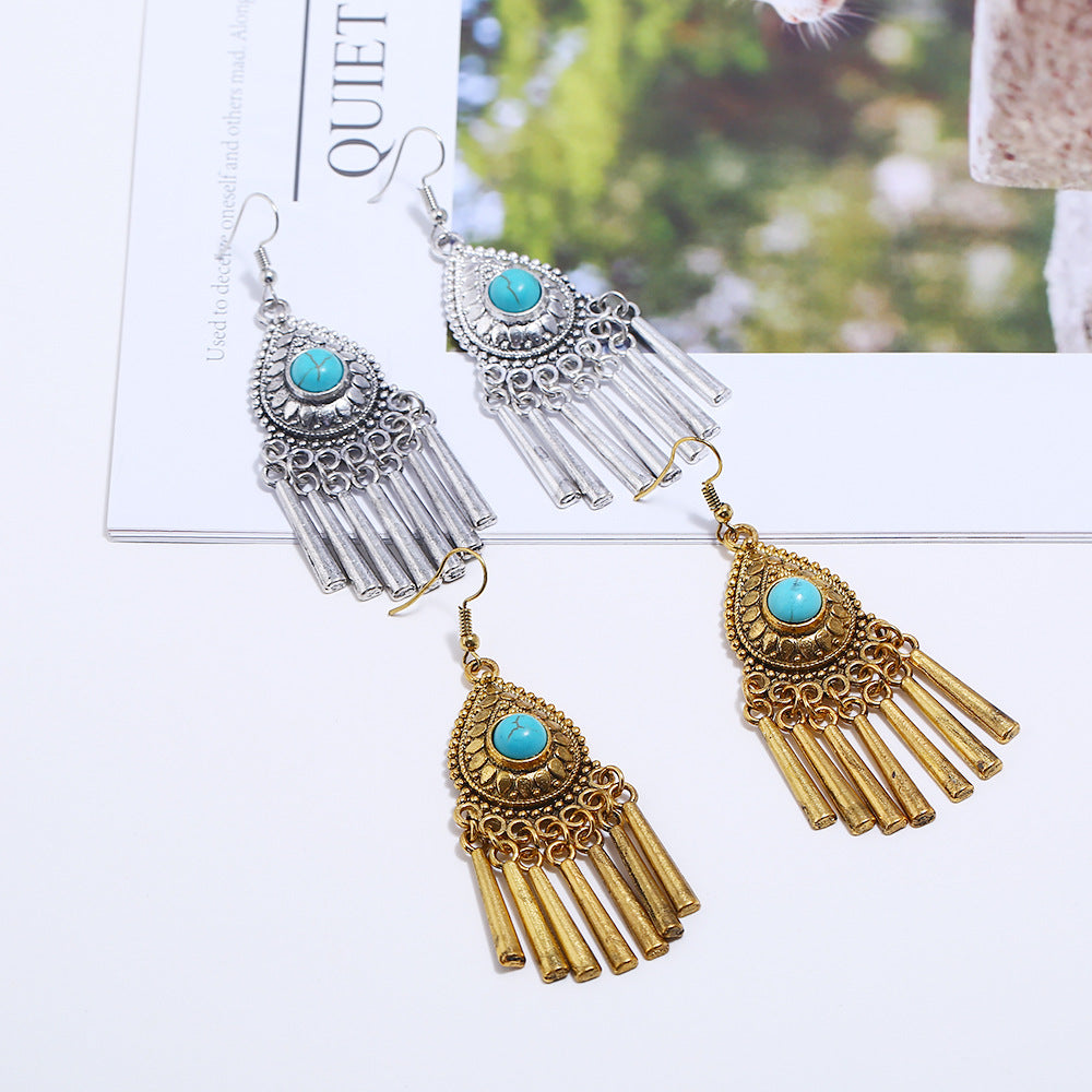 Women's Retro Bohemian Water-Drop Earrings