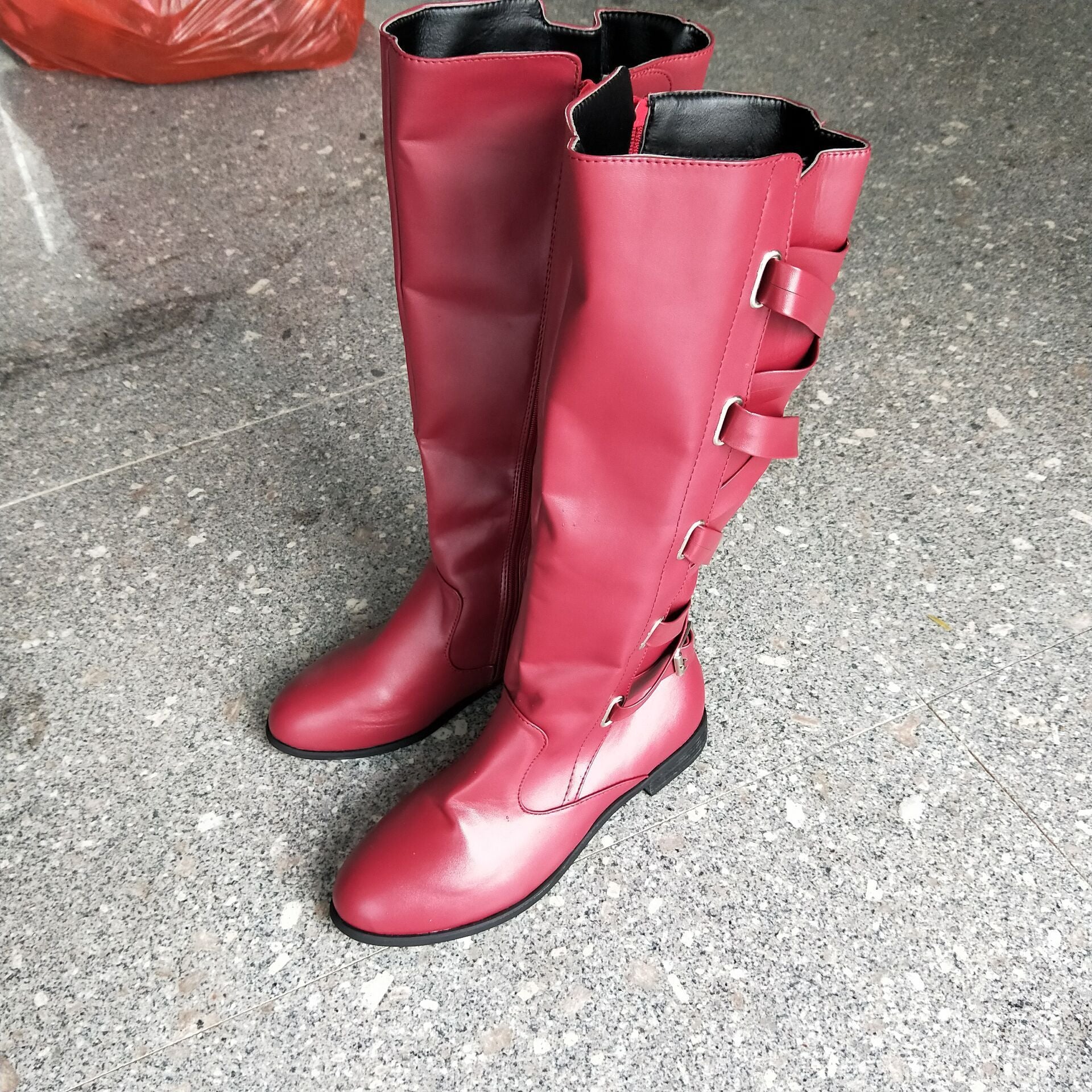 Women's Lace-Up Rider Boots – Low Block Heel