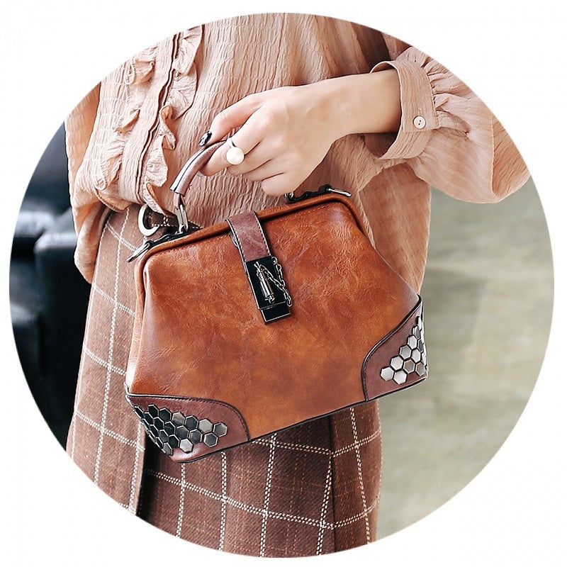 Women's Fashion PU Shoulder Handbag