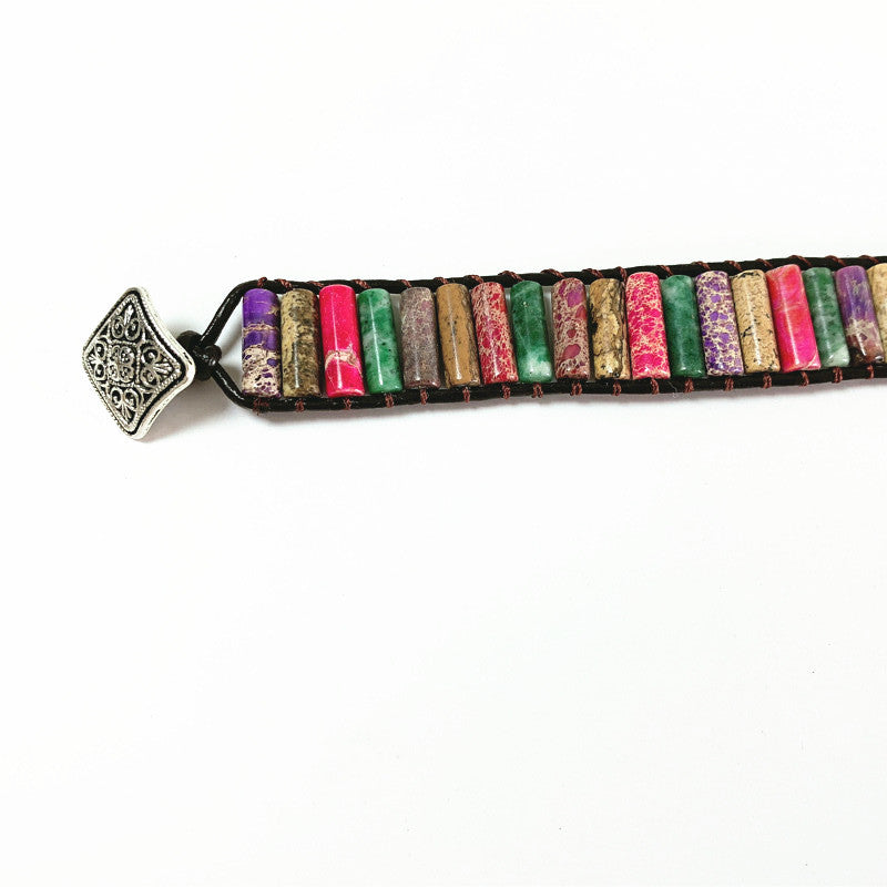Women's Bohemian Imperial Stone Woven Bracelet