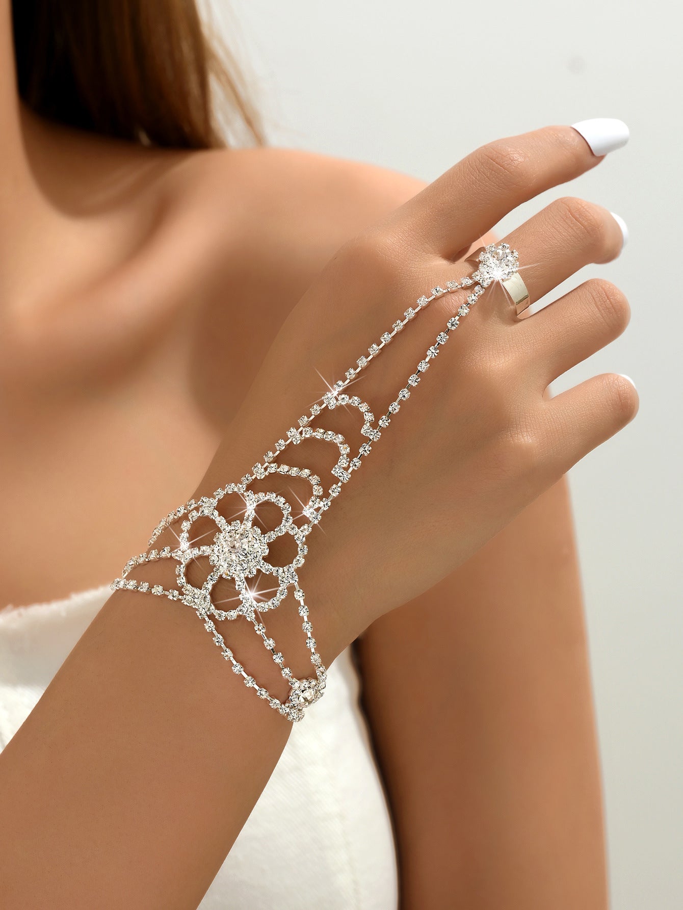 Women's Luxury Rhinestone Necklace & Earring Set