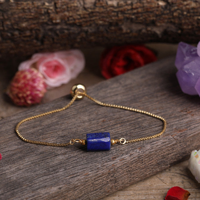 Women's Adjustable Prismatic Stone Chain Bracelet