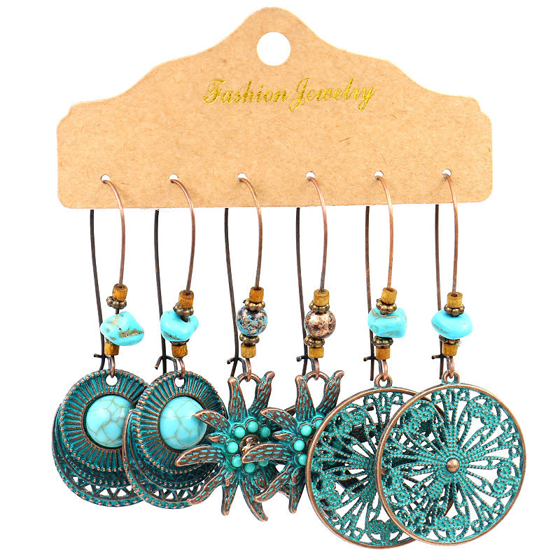 Women's Bohemian Tassel Earrings – 3-Piece Set