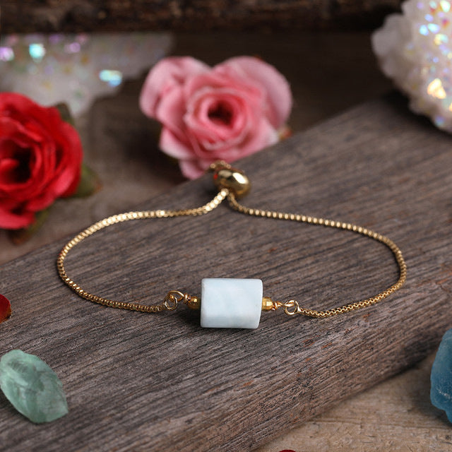 Women's Adjustable Prismatic Stone Chain Bracelet