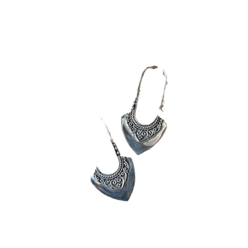 Women's Bohemian Carved Geometric Earrings