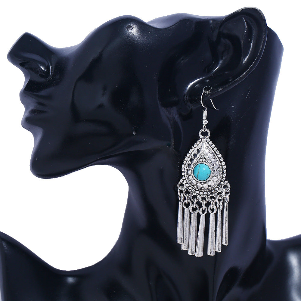 Women's Retro Bohemian Water-Drop Earrings