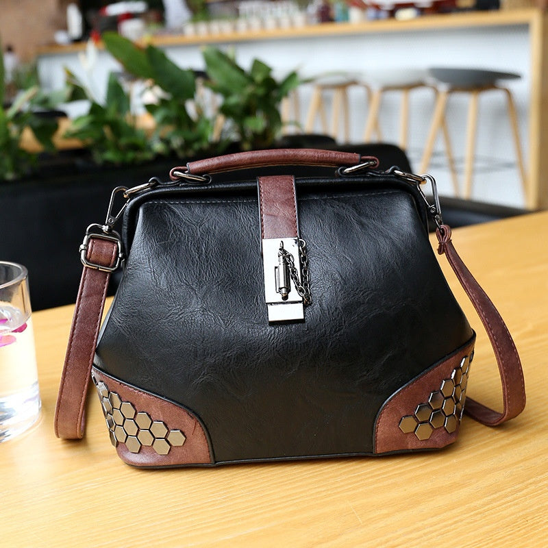 Women's Fashion PU Shoulder Handbag