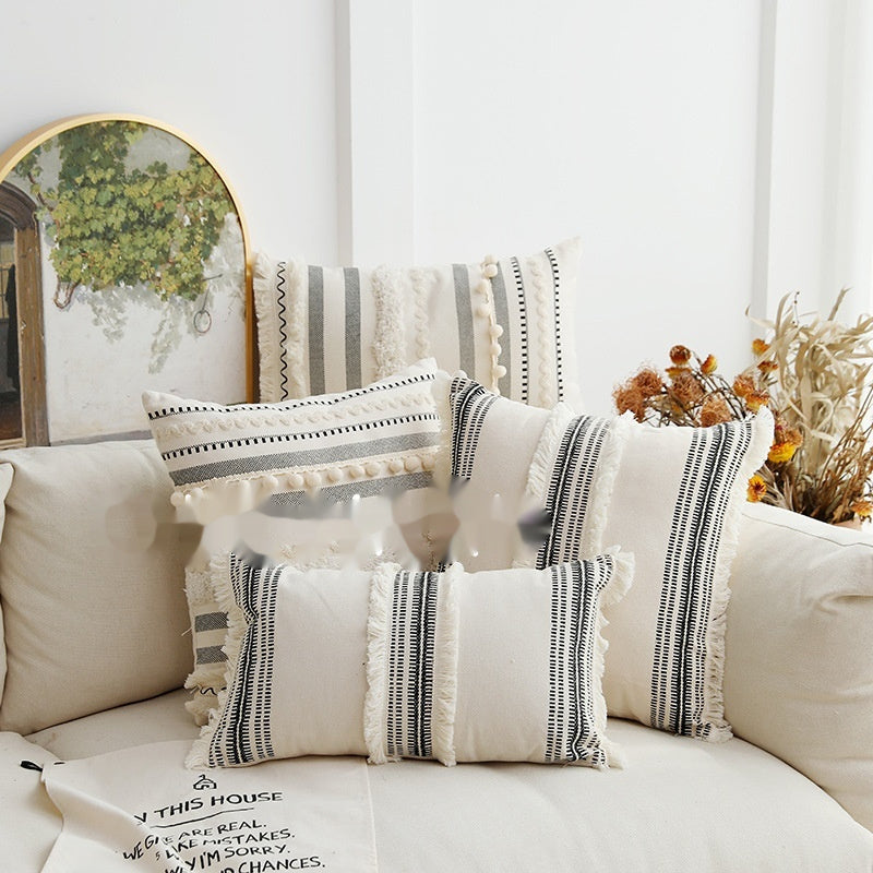 Bohemian Tufted Throw Pillow Cover & Cushion