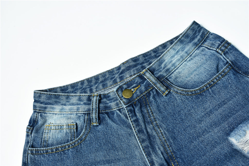 Women's Mid-Rise Ripped Skinny Jeans