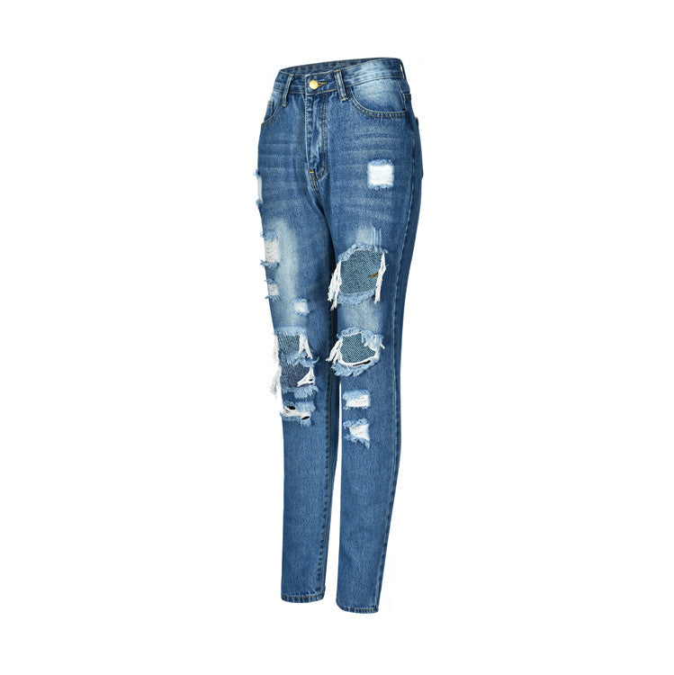 Women's Mid-Rise Ripped Skinny Jeans