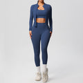 Women's 3-Piece Yoga Set – Vest, Bra & Jacket