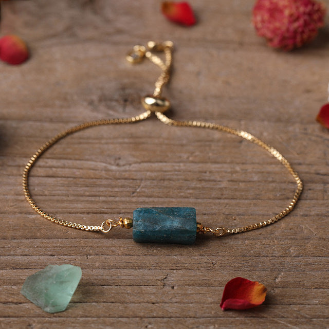 Women's Adjustable Prismatic Stone Chain Bracelet