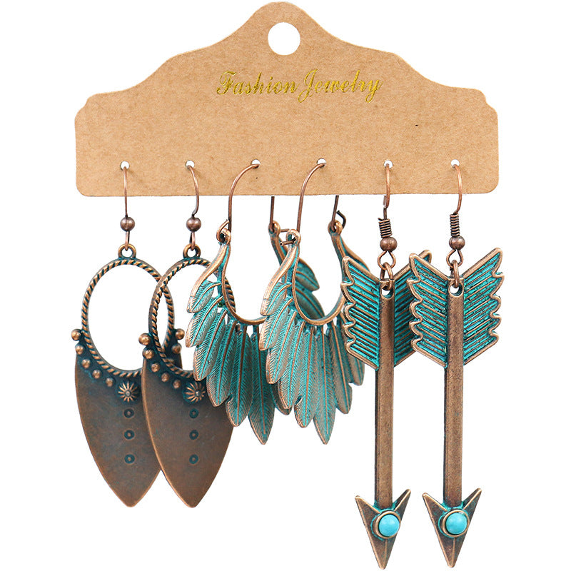 Women's Bohemian Tassel Earrings – 3-Piece Set