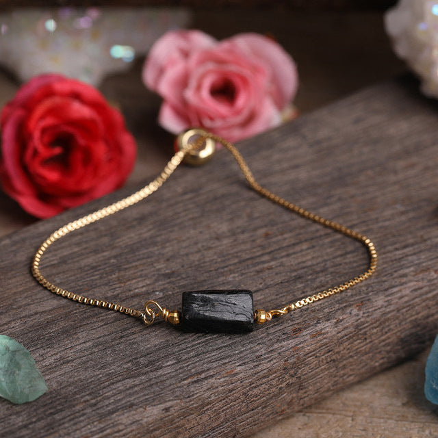 Women's Adjustable Prismatic Stone Chain Bracelet