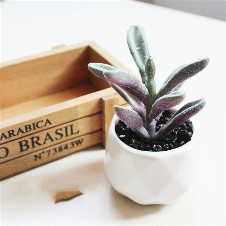 Artificial Succulent Bonsai Creative Ornaments for Home Table Garden Decoration Artificial Plants with Pot